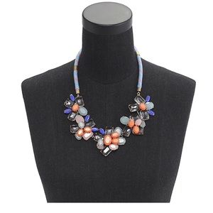 J.Crew Vivid Orange Mix Stone Necklace
